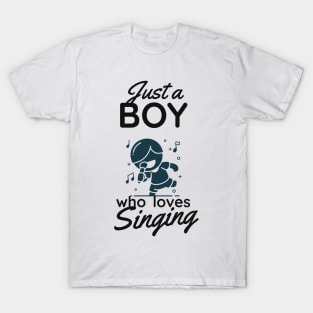 Boy Who Loves Singing Karaoke Singer Music T-Shirt
